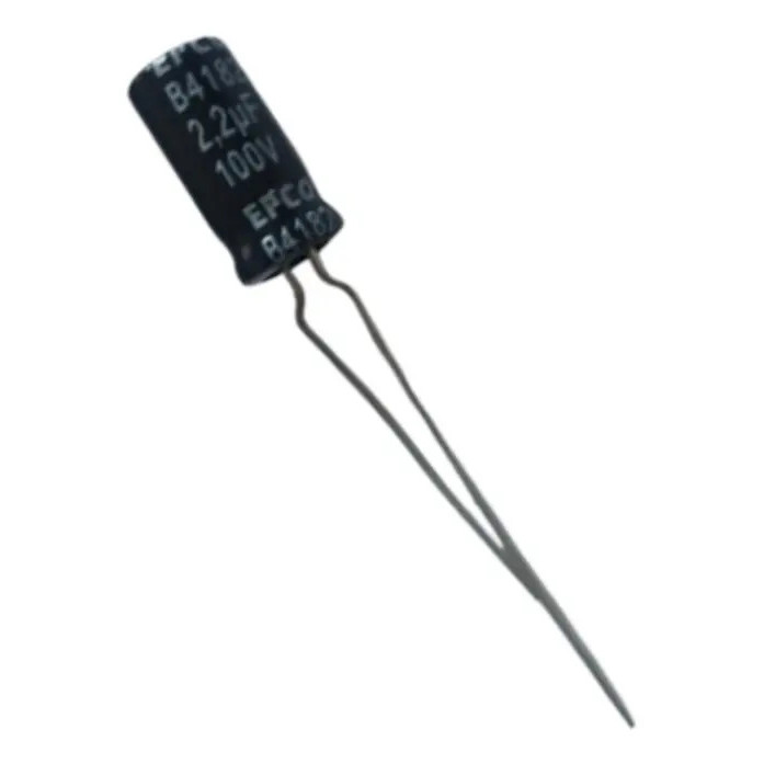 2,2uf 100v (10 Peças ) Capacitor Eletrolítico  2.2uf 100v