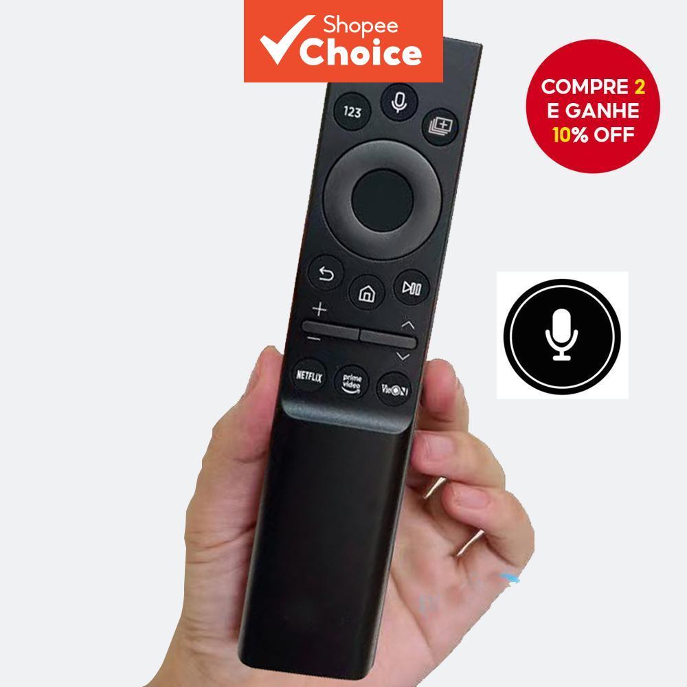 Controle remoto para Smart TV LCD Samsung, com atalho de aplicativo e função de microfone