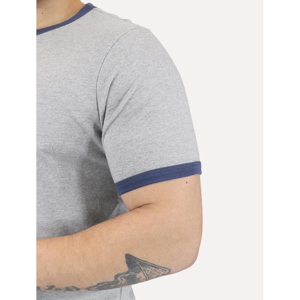 Camiseta Levis Original Masculina Standard Ringer Azul Cinza Mescla — imagem 2 de 2