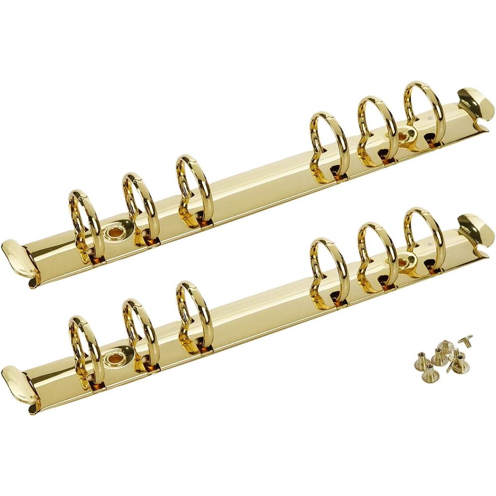 2 peças de argolas metálicas para encadernação de folhas soltas, encadernadores de argolas para cadernos A6, kit de subs