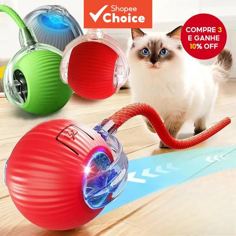 Brinquedo Interativo De Bola De Gato , Rolando Automaticamente Como Uma Cauda , De Estimação Inteligente Recarregável Po