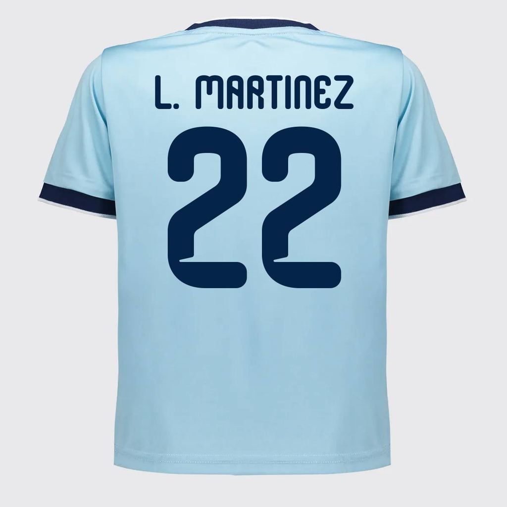 Camisa Argentina Lanes Infantil Azul 22 L. Martinez