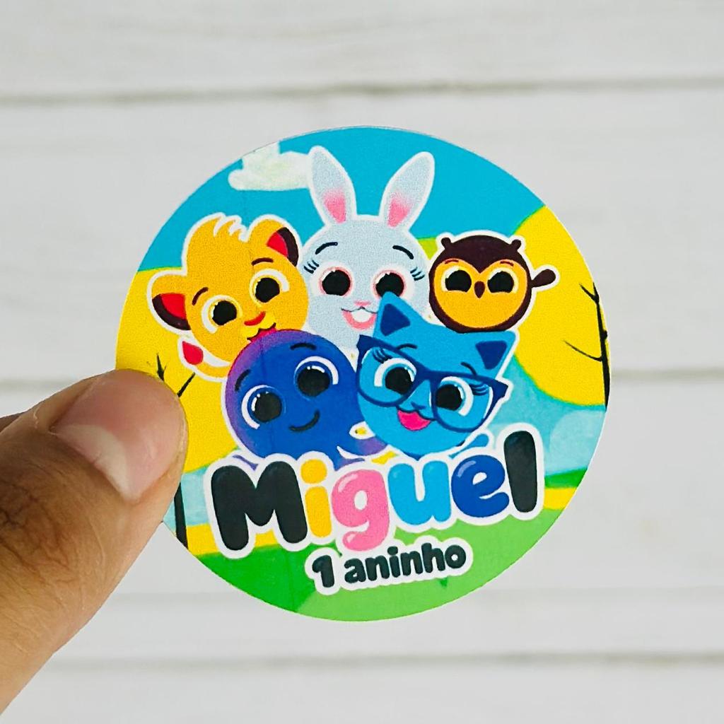 Adesivos Bolofofos Personalizados Com Nome 5x5 cm Lembrancinha Aniversário Infantil Decoração Mimos