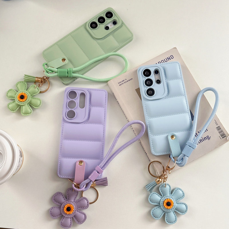 Capa De Corda Pequena De Cor Sólida Samsung Galaxy S26 S25 S24 Ultra S24FE S26 + A56 A55 A54 A53 A52 A36 A35 A34 A16 A15