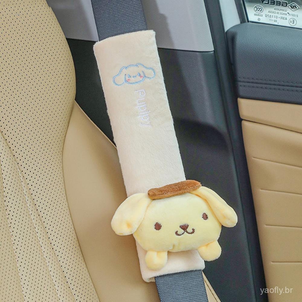Protetor de ombro universal para cinto de segurança de carro, peça única, capa protetora fofa do Cinnamoroll da Sanrio A