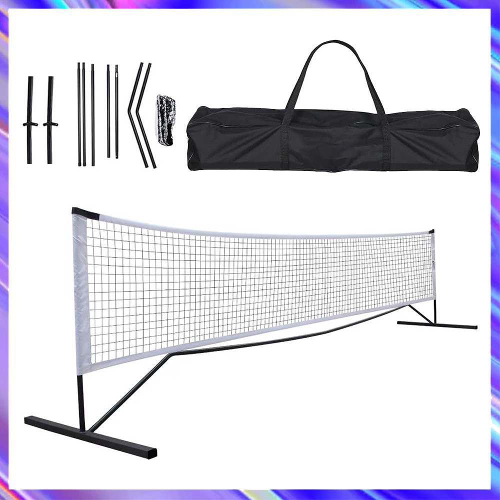 Rede portátil para pickleball, (conjunto inclui estrutura de metal e bolsa de transporte), Rede para Treino de Tênis