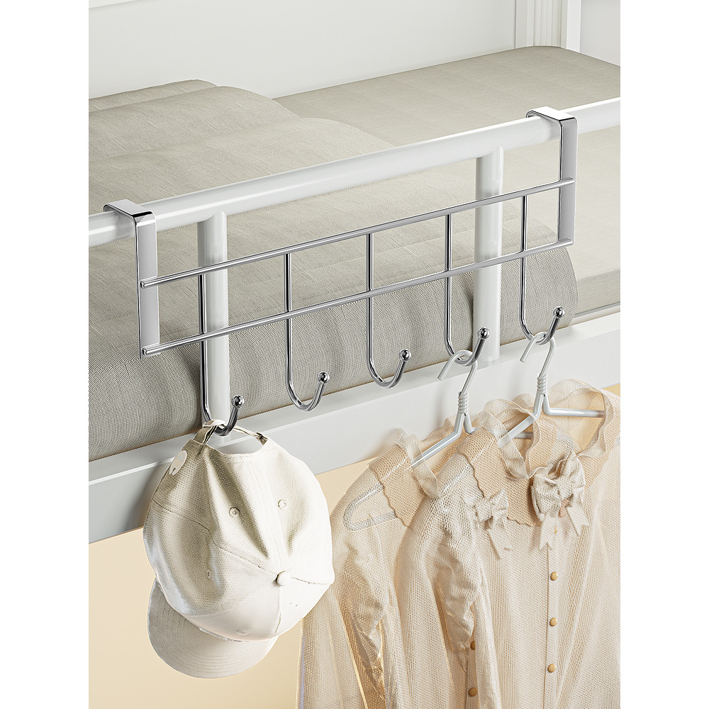 Dormitório superior beliche gancho de cabeceira pequeno gancho atrás da porta do guarda-roupa saco de roupas armazenamen