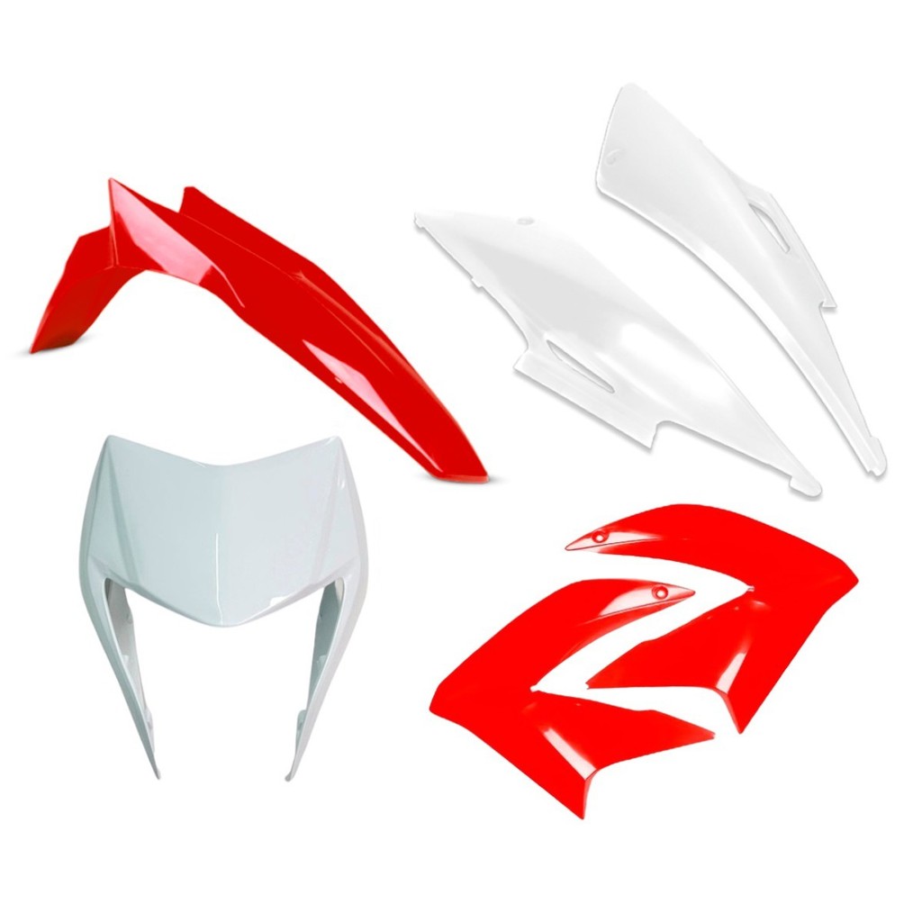 KIT PLÁSTICO CARENAGEM BROS 150 - 2014 - VERMELHO FIGHTING — imagem 2 de 2