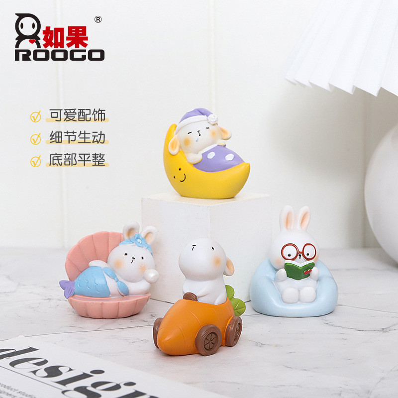 Annie coelho bonito coelho decoração de carro bolo cozimento Pastoral criativo decoração para casa decoração de mesa