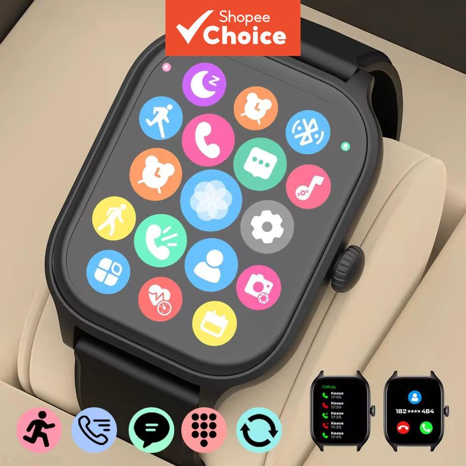 Smartwatches Fones De Ouvido Bluetooth Chamada Esportes Tela Toque Completa Monitor Fitness Para Smartphones Android
