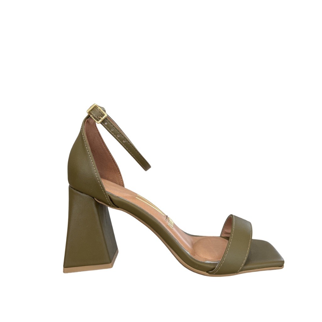 Sandália Vizzano 6464.102  Salto Bloco Olive