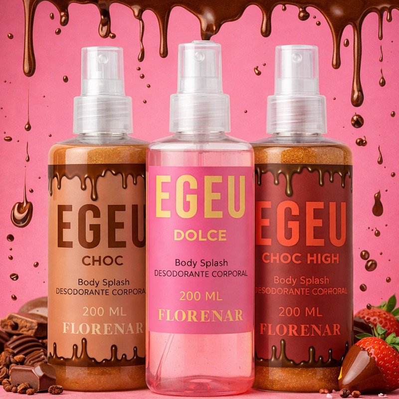 Trio Body Splash Choc High, Choc e Dolce 200ml Cada — imagem 2 de 2