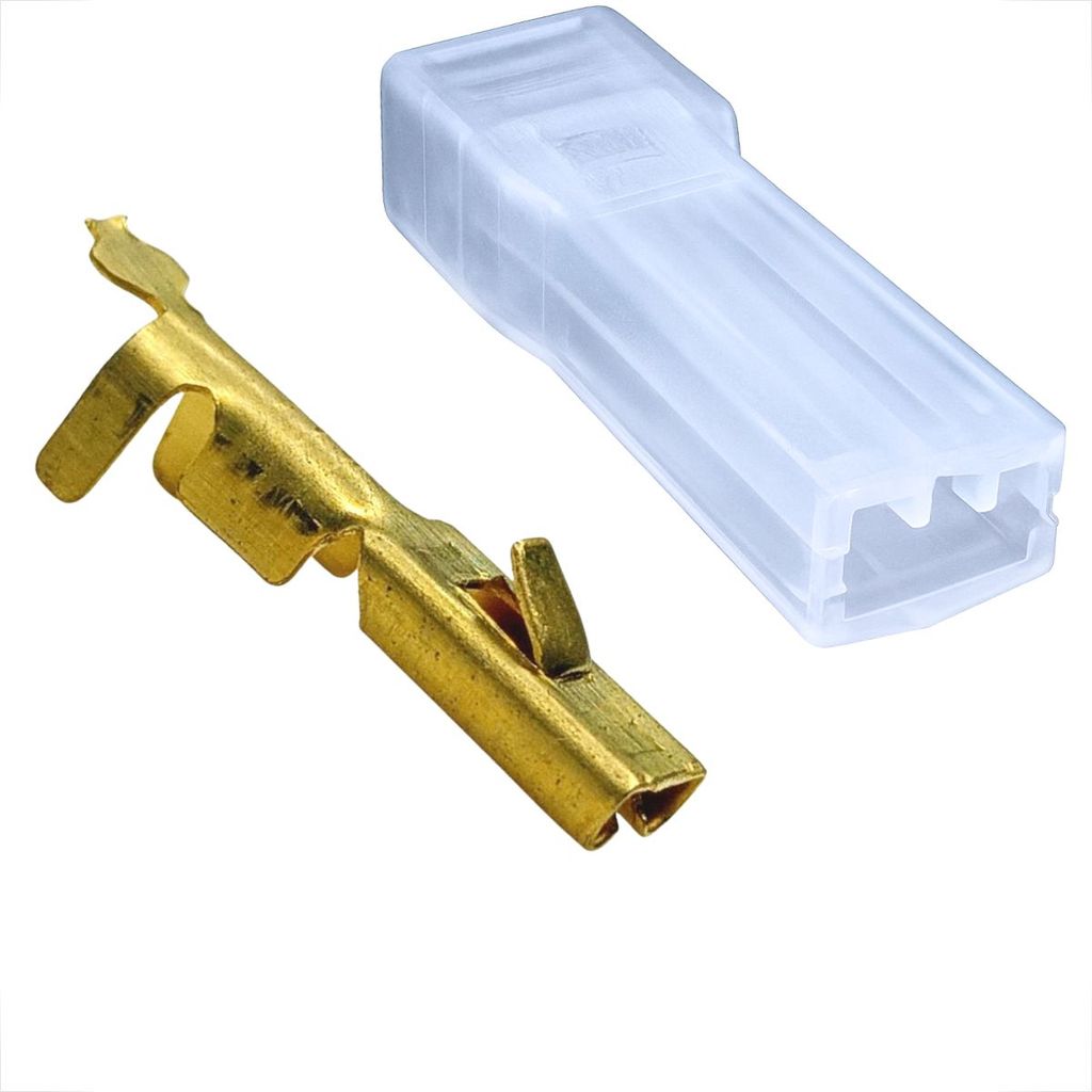 KIT 100 TERMINAL FEMEA 2,8MM MOSQUITINHO LATAO COM TRAVA E CAPA ISOLACAO