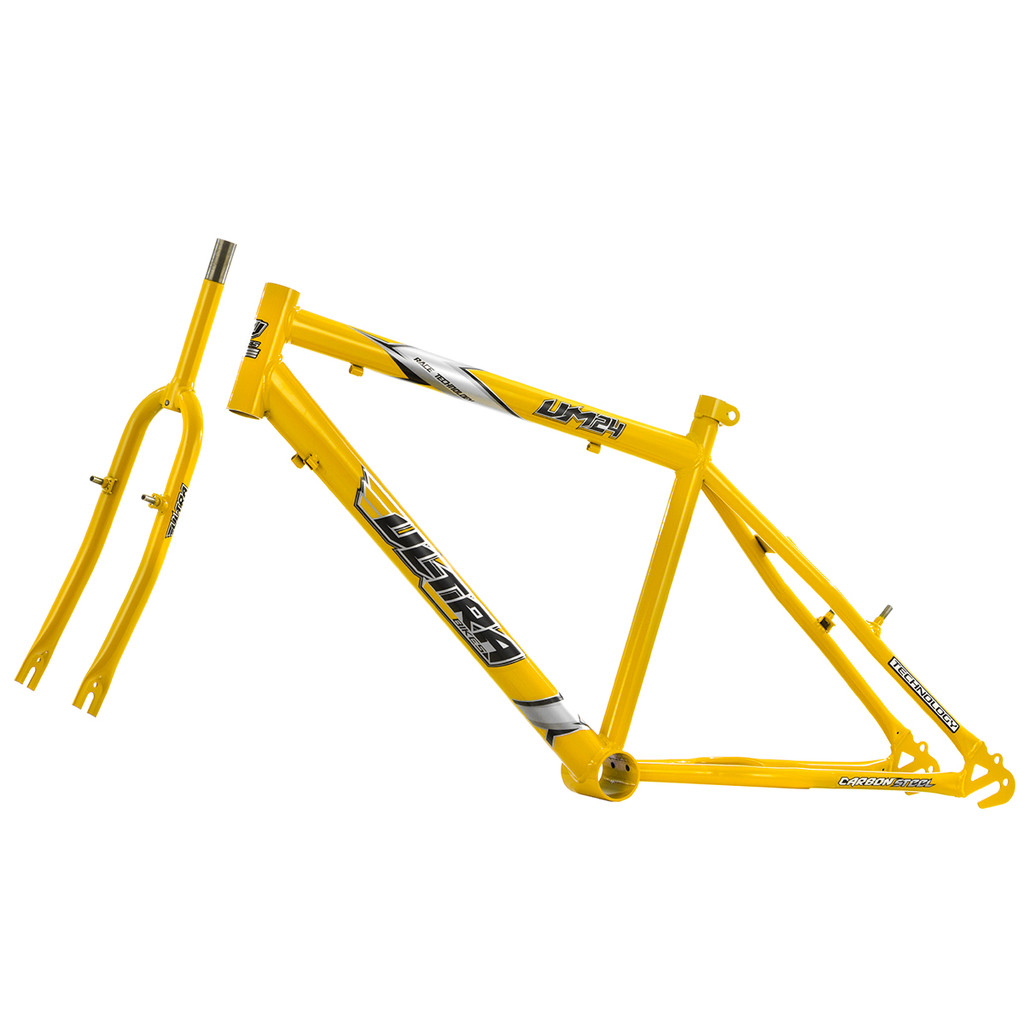 Quadro Aro 24 Ultra Bikes Em Aço Carbono Com Garfo Masculina