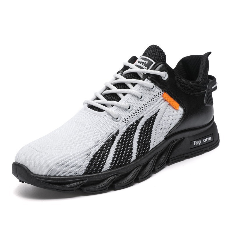 Sapatos masculinos de tecido voador sapatos esportivos novo estilo confortável respirável sapatos casuais masculinos lev