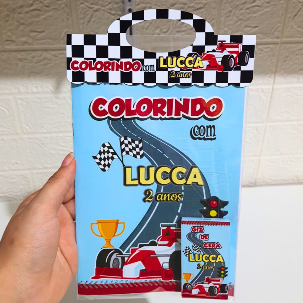 Revistinha Livro de Colorir FORMULA 1 Lembrancinha de aniversario KIT PINTURA Livrinho