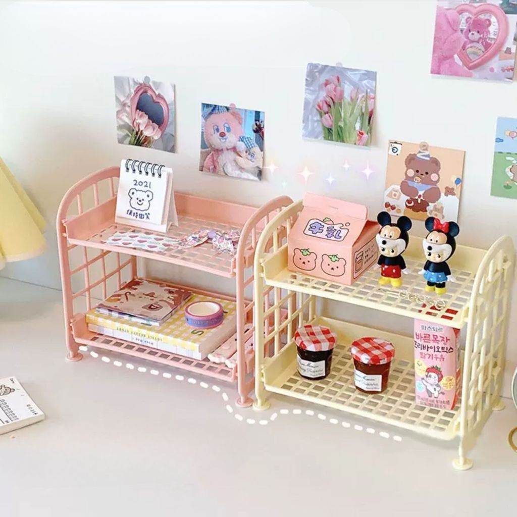 Rack De Armazenamento De Mesa Com Duas Camadas/Organizador multiuso