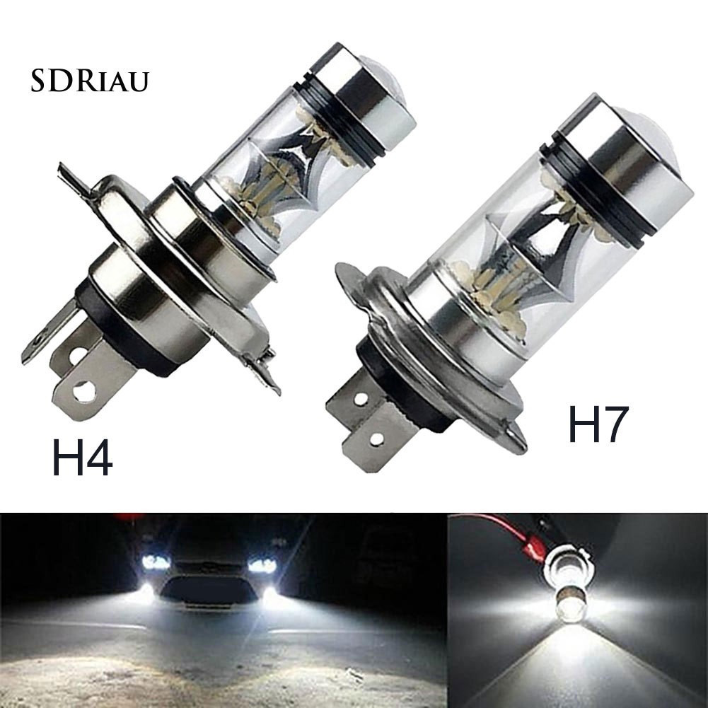Sd_100w H4 H7 Super Bright 20SMD LED Lâmpada De Neblina Diurna Para Carro