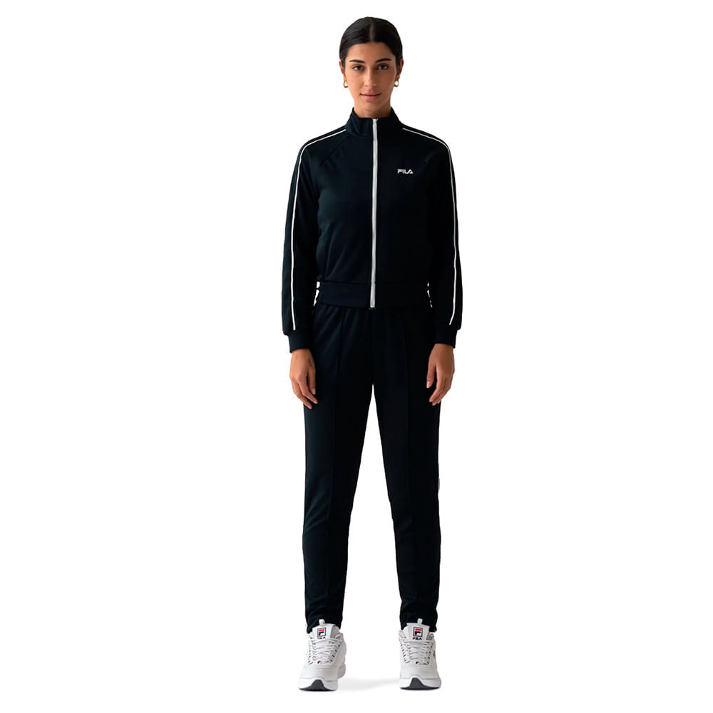 Agasalho Feminino Fila Classic Icon Preto/Branco