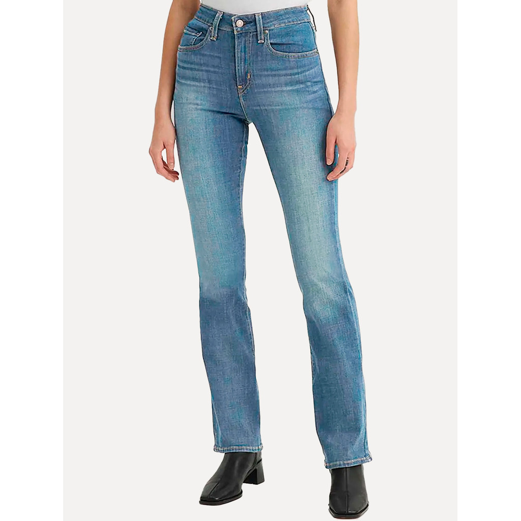Imagem Calça Levis Original Jeans Feminina 725 High Rise Bootcut Azul Claro