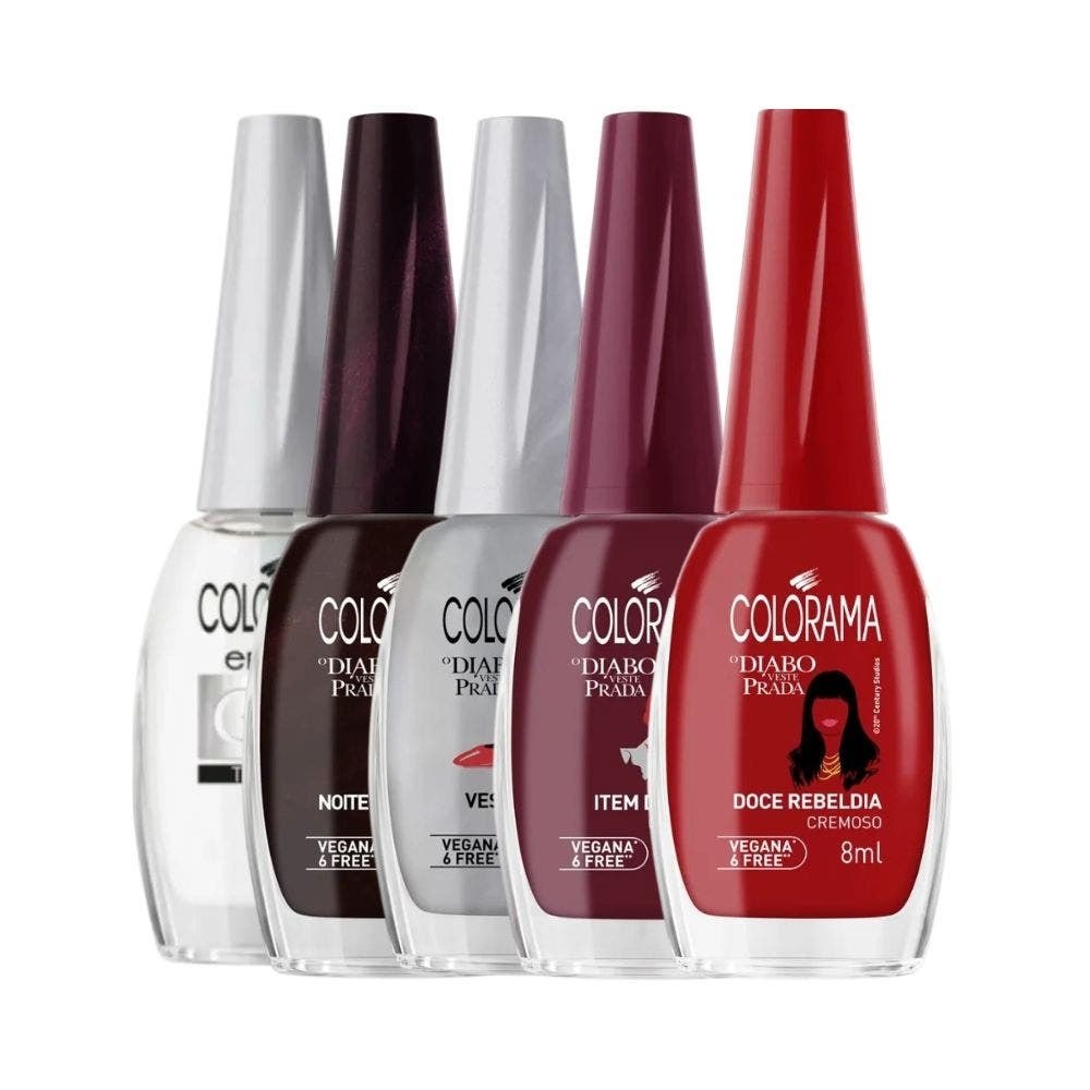 Kit Esmalte Colorama Colecao Diabo Veste Prada Top Coat