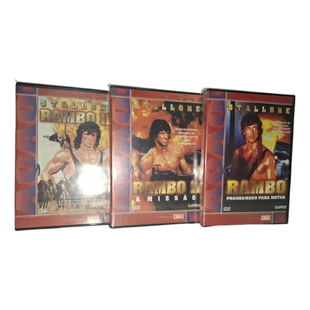 Dvd U - Trilogia Rambo Coleção Caras 3 Dvds
