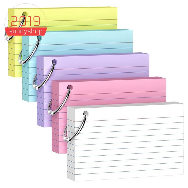 [Bestseller S] Pacote Com 250 Cartões De Índice Coloridos De 3 X 5 Polegadas Chaveiro-Peso Pesado 180gsm Para Estudo E O