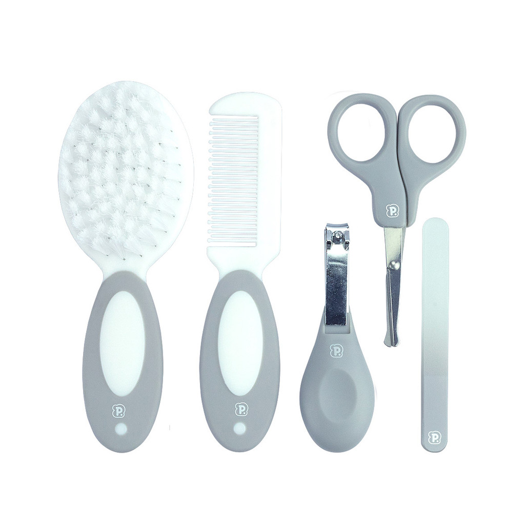 Kit Higiene Infantil Pimpolho 5 peças Cinza
