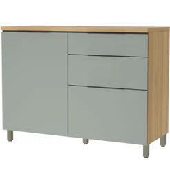 Balcão Nesher Rainha em MDF 15mm com 1 Porta, 4 Gavetas e 1 Prateleira 120cm de Largura