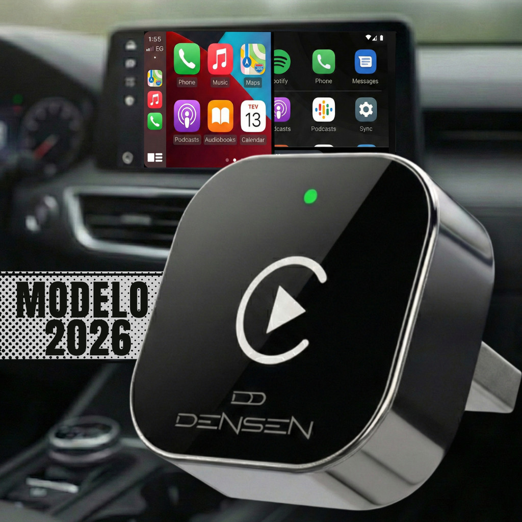 Adaptador sem fio Android Auto e CarPlay 2026