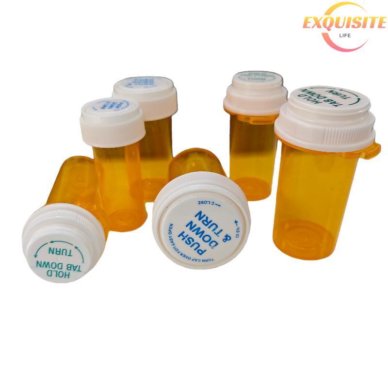 [EL-t] 5/10/20 Unidades , Resistente À Criança , Mas Fácil De Abrir , Recipiente Farmacêutico , Garrafa De Plástico Vazi