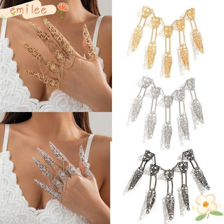 Pulseiras De Corrente De Pulso De Dedo EMILEE , Pulseira Gótico De Ferro De Personalidade , Joias De Mão , Anéis De Unha