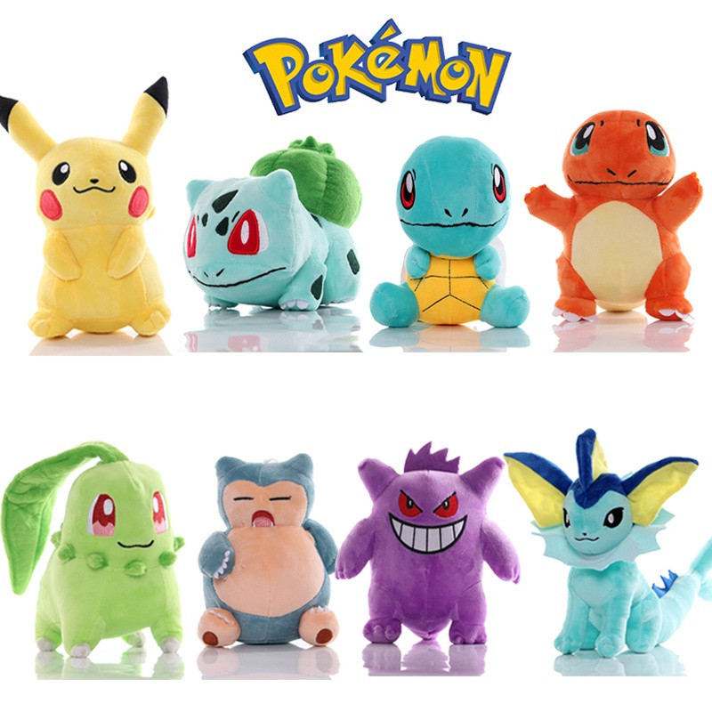 Brinquedo de pelúcia Pokémon Charmander, Greninja, Bulbasaur, Lapras, Palolo, boneco de pelúcia infantil.