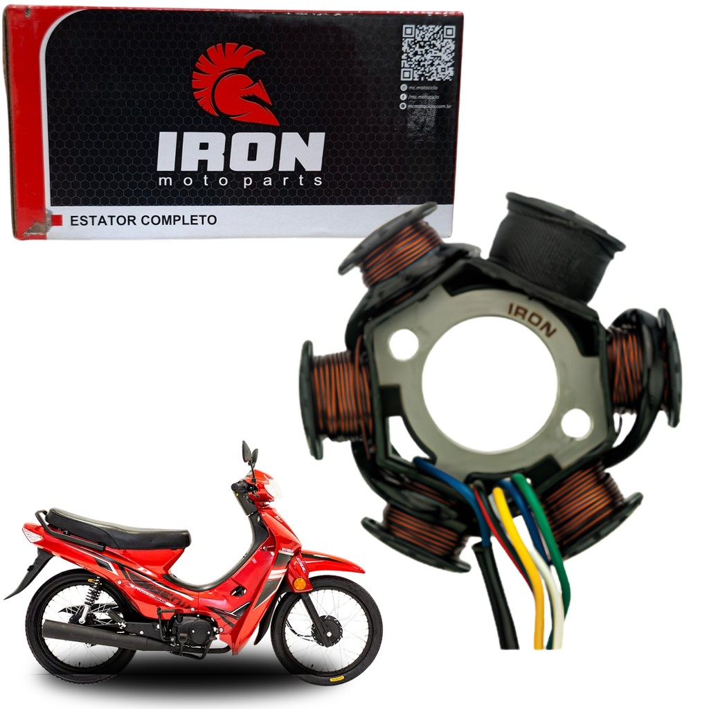 ESTATOR BOBINA MAGNETO PULSO 6 BOBINAS IRON SHINERAY XY50Q XY-50Q ES 2010 2011 2012