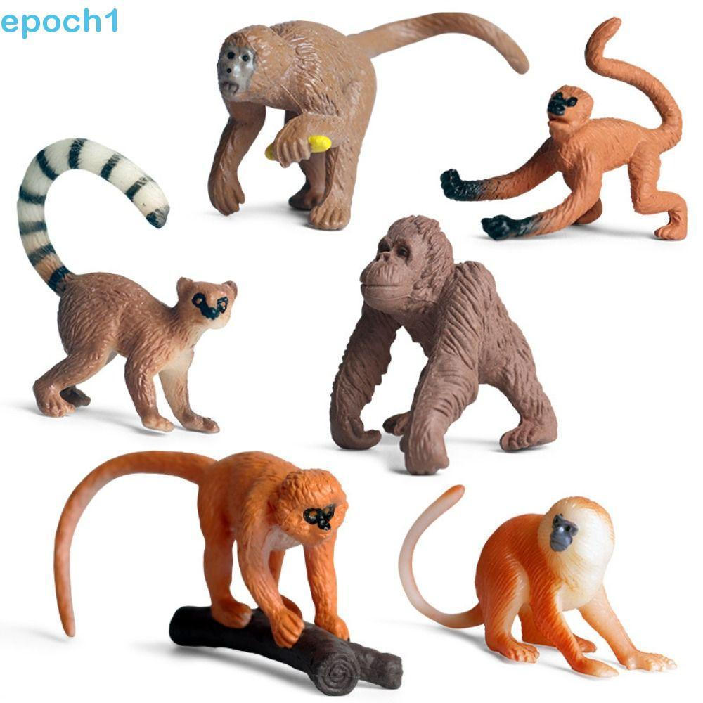 Figuras De Ação De Macaco EPOCH1 , Modelo De Chimpanzé De Animal Selvagem Em Miniatura Gorila Orangotango De Coleção