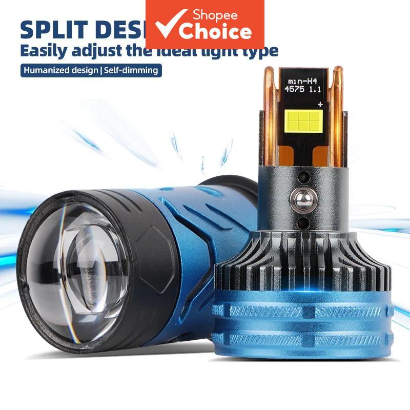 140W H4 Mini LED Lente Do Projetor Farol Turbo Ventilador Para Carro E Motocicleta