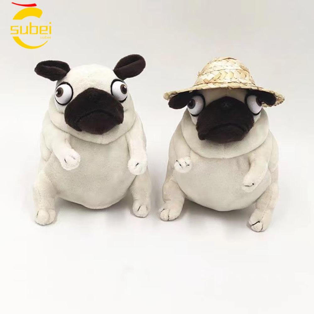 SUBEI Cão Pug De Pelúcia , Modelo Animal De Simulação De Polvo Gordo , De Desenho Animado Brinquedo Escultura De Areia F