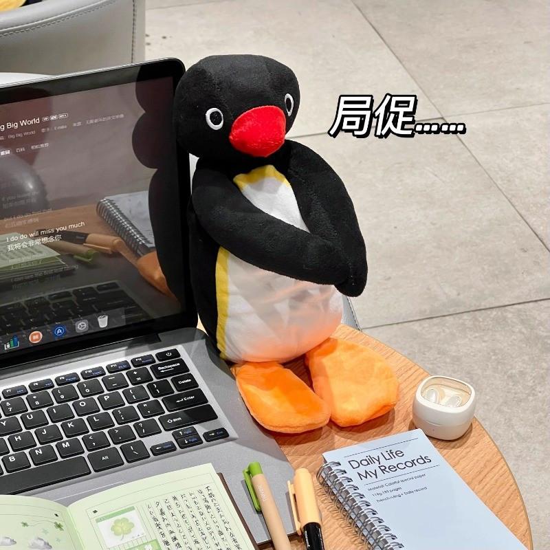 Bonito Pinguim Caso De Lápis De Pelúcia Dos Desenhos Animados Boneca Macio Animal Moeda Bolsa Estudante Armazenamento Pa