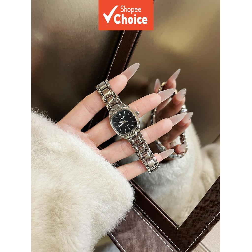  Relógio Feminino Relógio de Pulso Feminino Relógio Pulseira Vintage Relógio de Pulso Pequeno Mostrador Quadrado