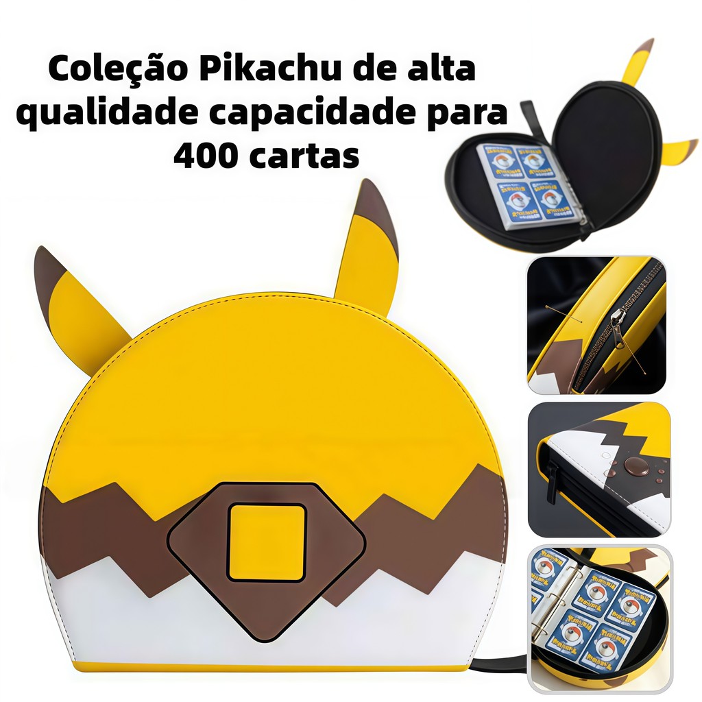 Presente Perfeito para Crianças - Álbum Pikachu para 400 Cartas Cartas Pokémon, TCG,Magic e YuGiOh!