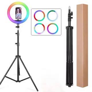 Ring Light 12 Polegada/30cm COM Tripé Suporte de 2.10 Metros Rgb Colorido Anel Lâmpada de luz