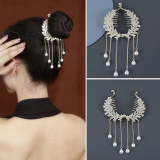 Conjunto Único De Grampo De Cabelo Coreano , Borla De Orelha De Trigo Em Liga , Clipe De Almôndega , Acessório Para Desl