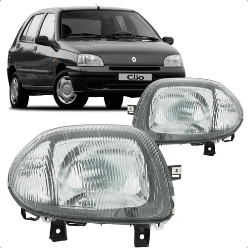 Farol Clio 1999 2000 2001 2002 Eletrico S/motor Foco Simples