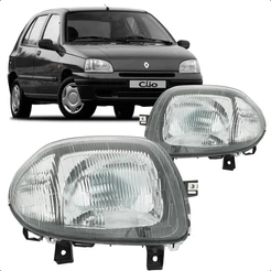 Farol Clio 1999 2000 2001 2002 Eletrico S/motor Foco Simples
