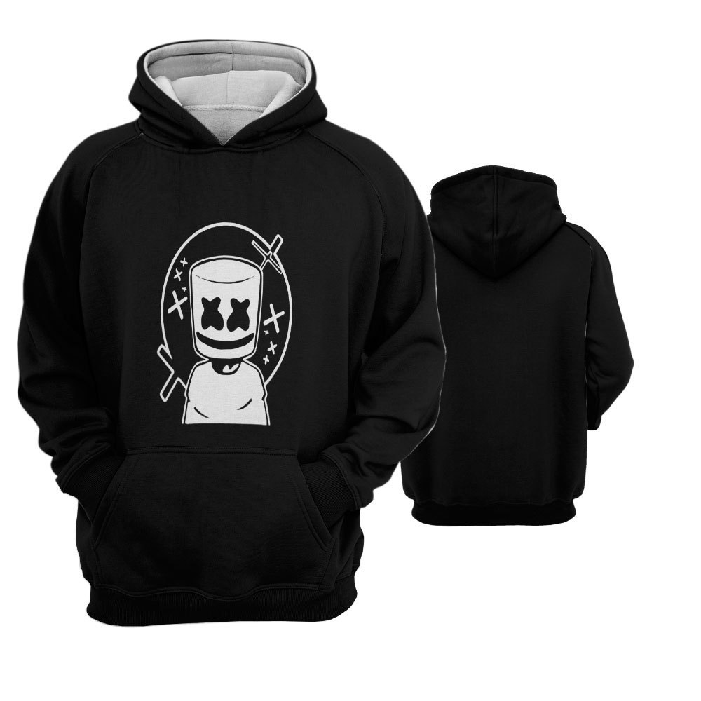 Moletom Com Capuz  Unisex DJ MARSHMELLO 60% Algodão Alta Gramatura 310g Agasalho Frio Blusão