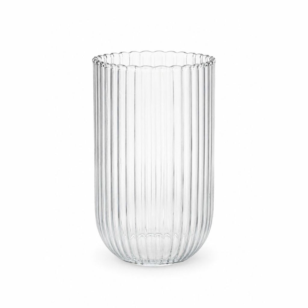 Vaso Vidro Orgânico Flores Decoração Grande Alto Relevo