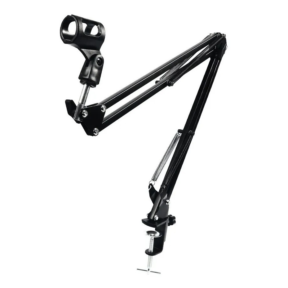Pedestal Suporte Mesa Articulado P/ Microfone Estúdio Rádio
