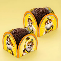 Porta Forminha - Rubble - Patrulha Canina - 3,5x2,5x3,5cm - 50 unidades - Regina - Rizzo