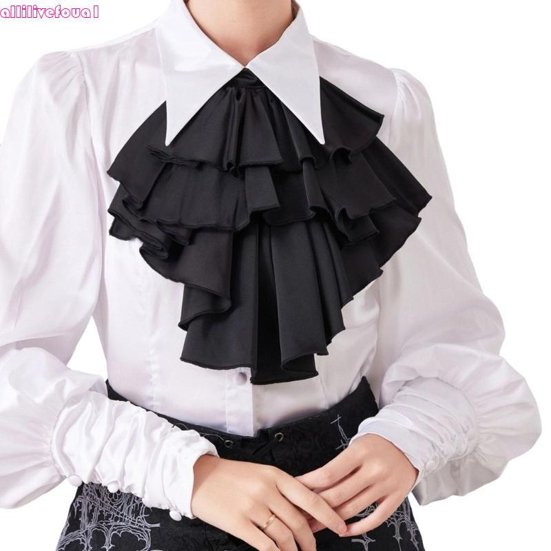 allilivefoua1 Colar Destacável Com Babados Multicamadas Estilo Francês JSweet Para Acessório Feminino
