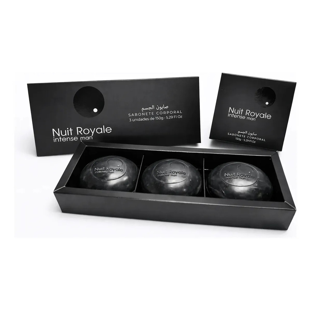 Kit 3 Sabonetes Nuit Royale Intense Man Sabonete Em Barra - 3 Unidades Afeer Barra